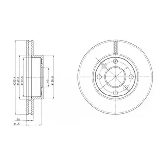 Jeu de 2 disques de frein avant DELPHI BG4195