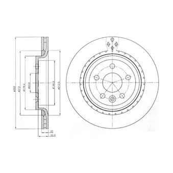 Jeu de 2 disques de frein arrière DELPHI BG4240