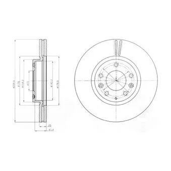 Jeu de 2 disques de frein avant DELPHI BG4255