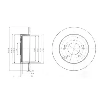 Jeu de 2 disques de frein arrière DELPHI BG4260