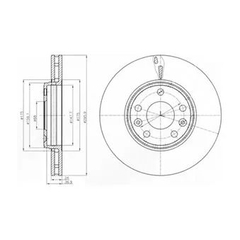 Jeu de 2 disques de frein avant DELPHI BG4264