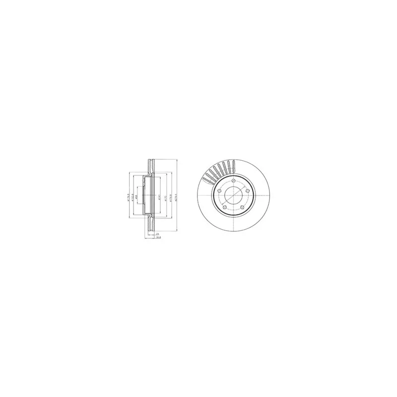 Jeu de 2 disques de frein avant DELPHI BG4282