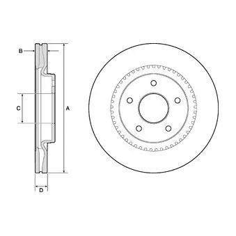 Jeu de 2 disques de frein avant DELPHI BG4283