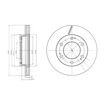 Jeu de 2 disques de frein avant DELPHI BG4286