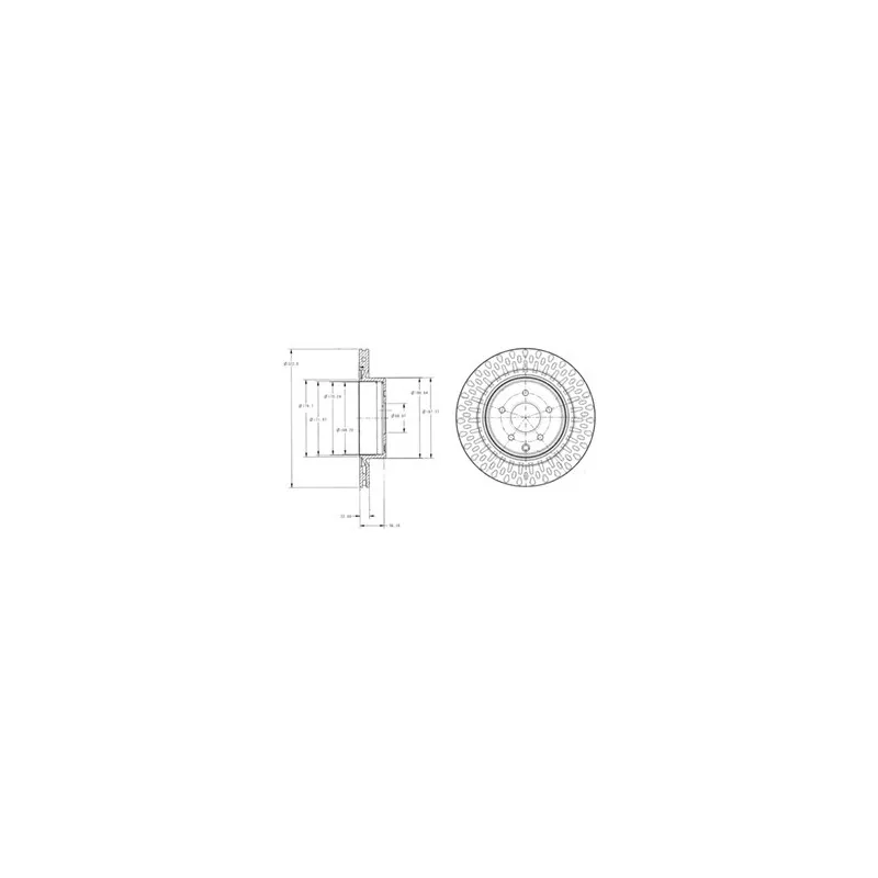 Jeu de 2 disques de frein arrière DELPHI BG4307