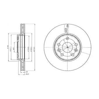 Jeu de 2 disques de frein avant DELPHI BG4317