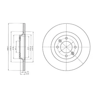 Jeu de 2 disques de frein arrière DELPHI BG4322