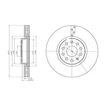 Jeu de 2 disques de frein avant DELPHI BG4330C