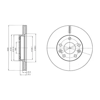 Jeu de 2 disques de frein avant DELPHI BG4455