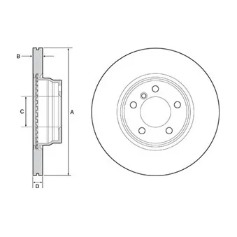 Jeu de 2 disques de frein avant DELPHI BG4458C