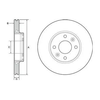 Jeu de 2 disques de frein avant DELPHI BG4459