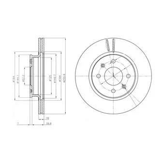 Jeu de 2 disques de frein avant DELPHI BG4535