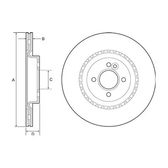 Jeu de 2 disques de frein avant DELPHI BG4568