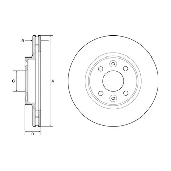 Jeu de 2 disques de frein avant DELPHI BG4570