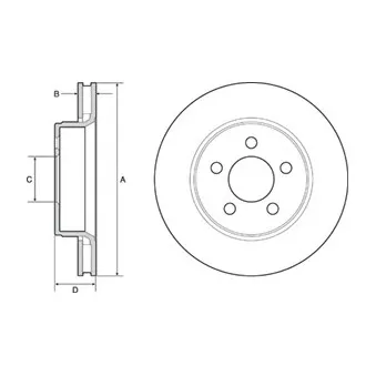 Jeu de 2 disques de frein avant DELPHI