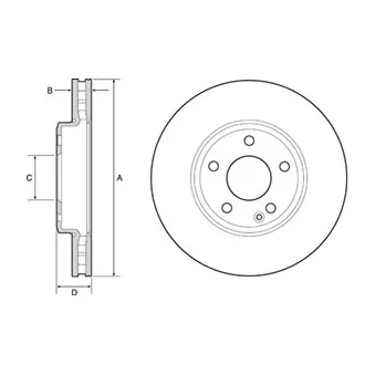 Jeu de 2 disques de frein avant DELPHI BG4646C