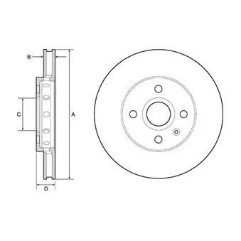 Jeu de 2 disques de frein avant DELPHI BG4647C