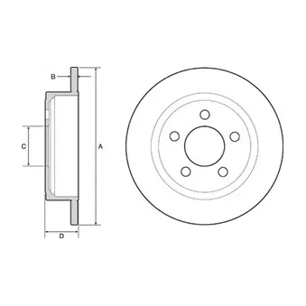 Jeu de 2 disques de frein arrière DELPHI BG4648