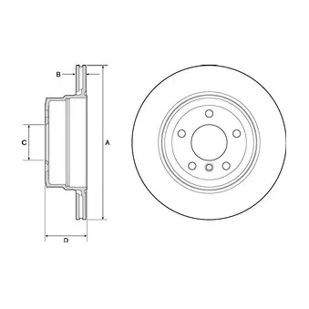 Jeu de 2 disques de frein arrière DELPHI BG4695C