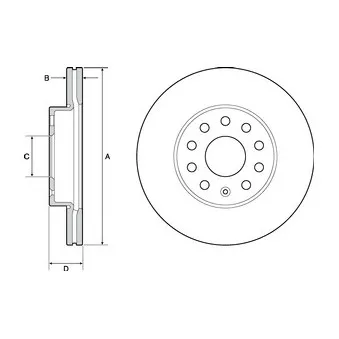 Jeu de 2 disques de frein avant DELPHI BG4701C