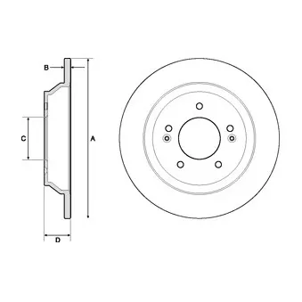 Jeu de 2 disques de frein arrière DELPHI