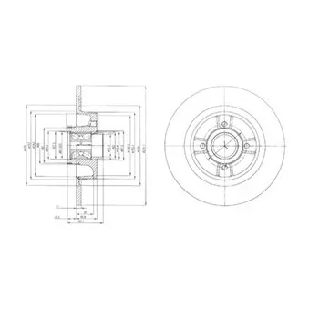 Jeu de 2 disques de frein arrière DELPHI BG9029RS