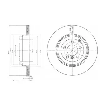 Jeu de 2 disques de frein arrière DELPHI