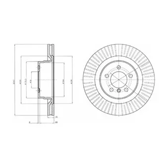 Jeu de 2 disques de frein avant DELPHI BG9081