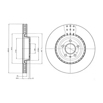 Jeu de 2 disques de frein avant DELPHI BG9110C