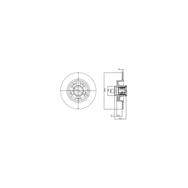 Jeu de 2 disques de frein arrière DELPHI BG9112RSC