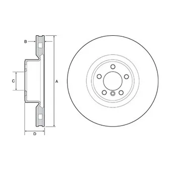 Jeu de 2 disques de frein avant DELPHI