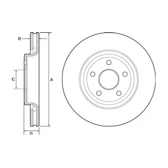 Jeu de 2 disques de frein avant DELPHI BG9121