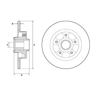 Jeu de 2 disques de frein arrière DELPHI BG9132RSC