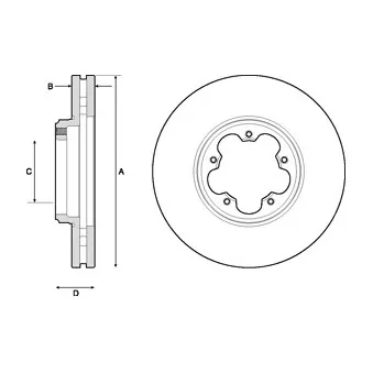 Jeu de 2 disques de frein avant DELPHI BG9150