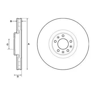 Jeu de 2 disques de frein avant DELPHI BG9151C