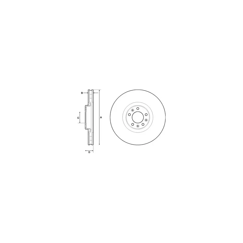 Jeu de 2 disques de frein avant DELPHI BG9151C