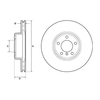 Jeu de 2 disques de frein avant DELPHI BG9157C