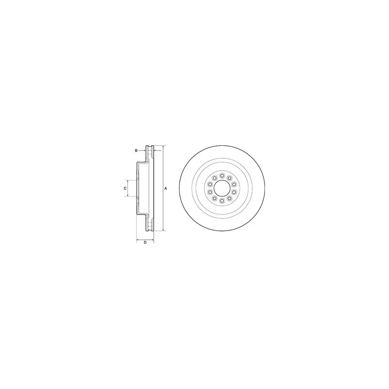 Jeu de 2 disques de frein avant DELPHI BG9182C