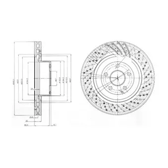 Jeu de 2 disques de frein avant DELPHI BG9754