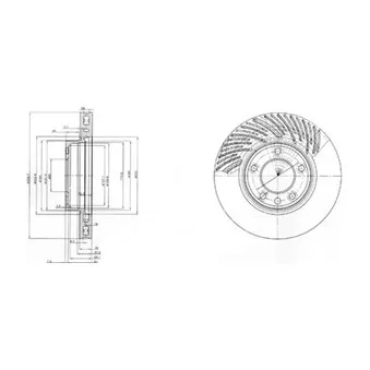 Disque de frein avant gauche DELPHI BG9773