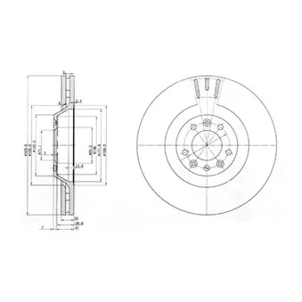 Jeu de 2 disques de frein avant DELPHI BG9844