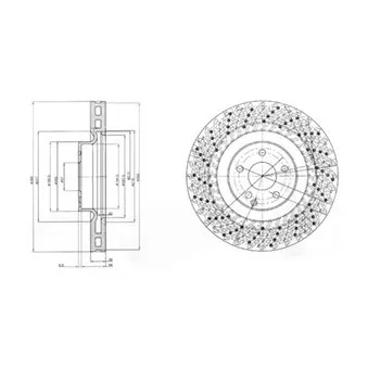 Jeu de 2 disques de frein avant DELPHI