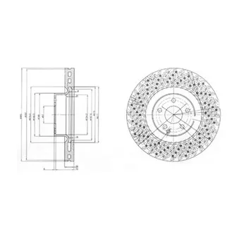 Jeu de 2 disques de frein avant DELPHI BG9879