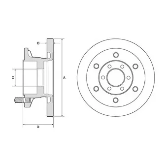 Jeu de 2 disques de frein avant DELPHI BG9911