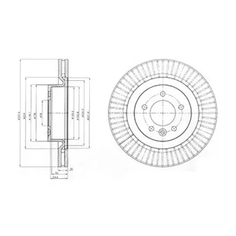 Jeu de 2 disques de frein avant DELPHI BG9926