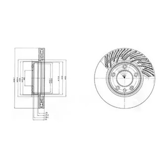 Jeu de 2 disques de frein avant DELPHI BG9949