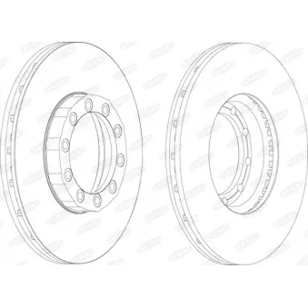 Jeu de 2 disques de frein avant BERAL BCR169A