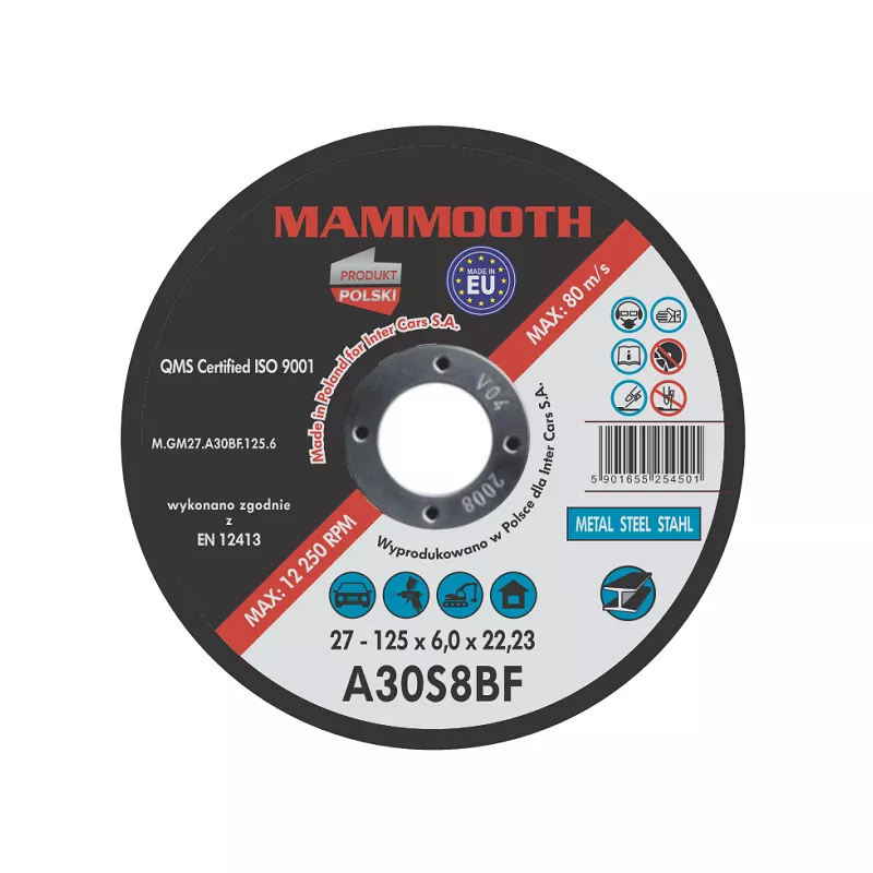 Disques de meulage MAMMOOTH M.GM27.A30BF.125.6/B