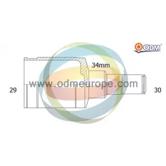 Embout de cardan avant (kit de réparation) ODM-MULTIPARTS 14-066170