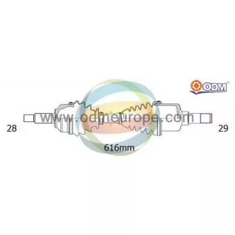 Arbre de transmission ODM-MULTIPARTS 18-041670